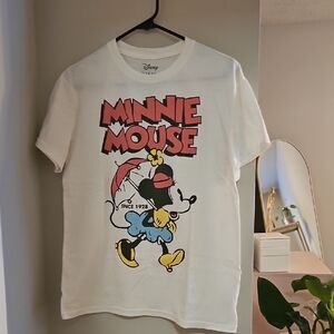 Disney White Tee with Minnie Mouse Graphic